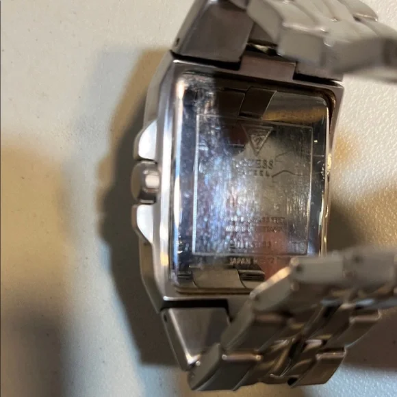 Guess Silver Rectangular Stainless Steel Watch - Picture 5 of 6